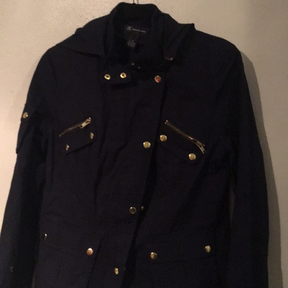 INC OUTERWEAR JACKET WITH HOOD GREAT FOR TRAVEL -